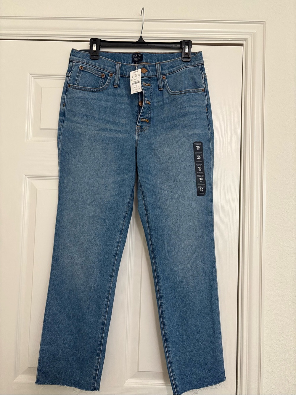 NWT J Crew Button Fly Essential Straight Jean